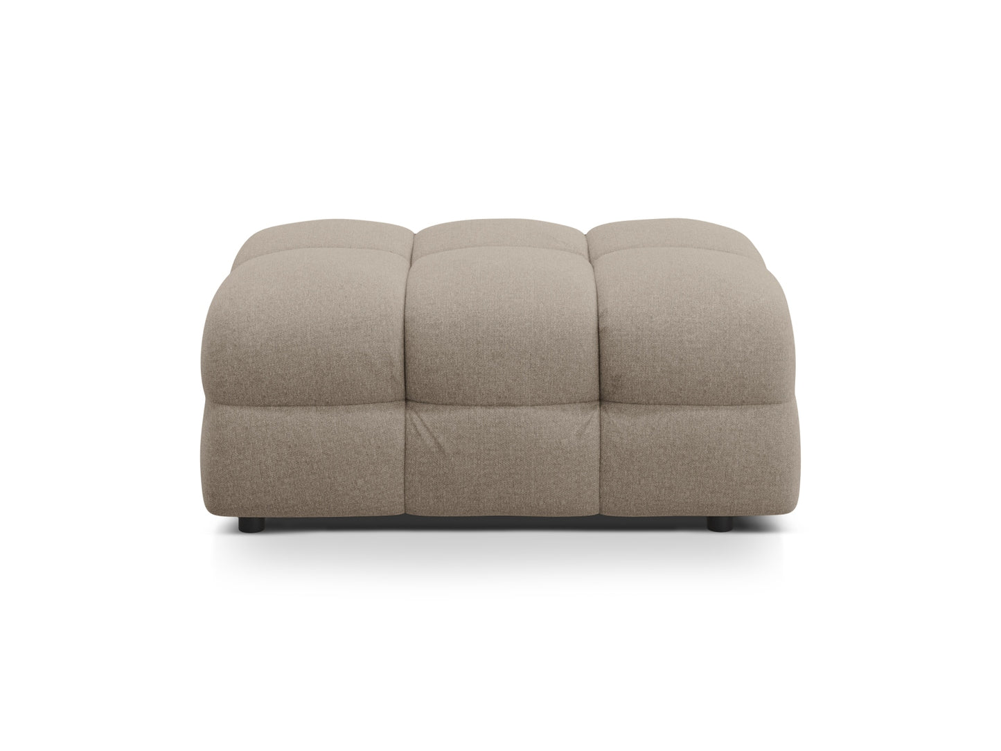 Pouf Strukturstoff Amazon Green Kendal — Dark Beige