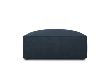 Pouf Strukturstoff Beige Ruby — Navy Blue