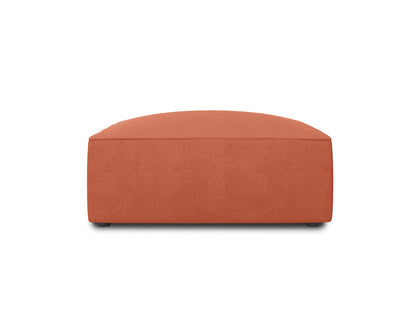 Pouf Strukturstoff Beige Ruby — Coral