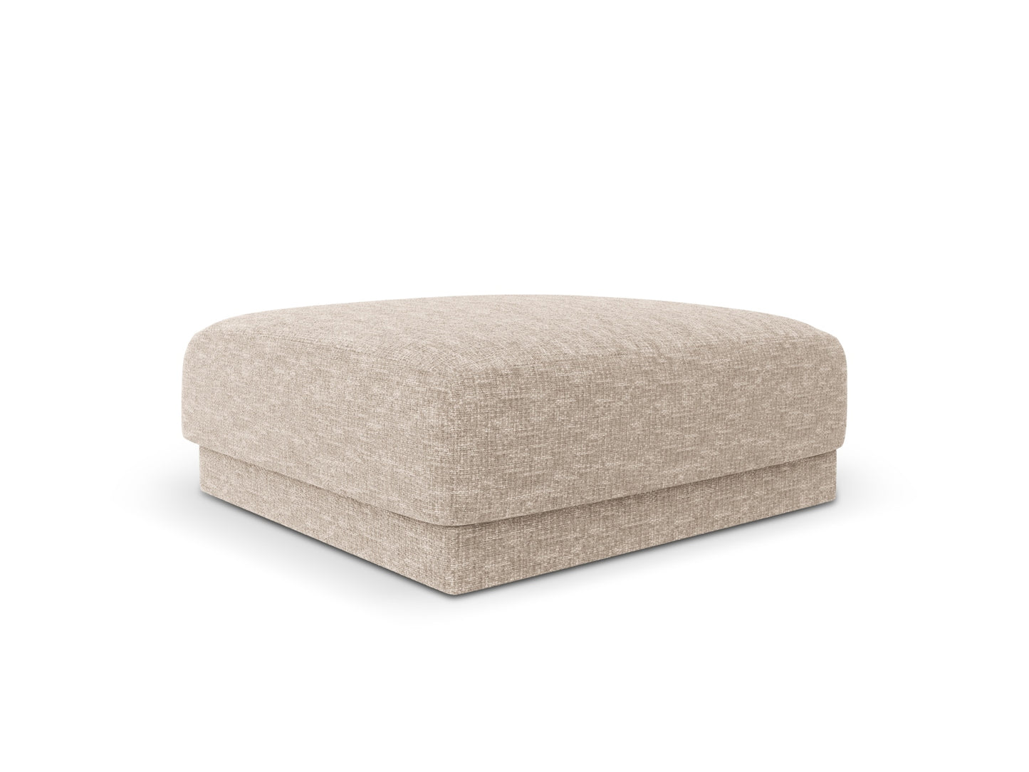 Pouf Chenille Beige Miley — Wohnbeispiel