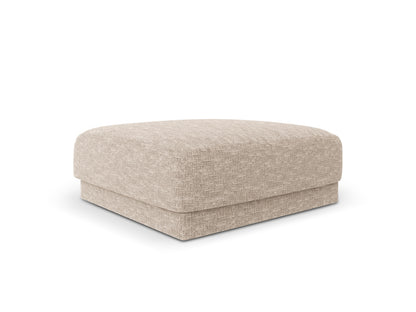 Pouf Chenille Beige Miley — Wohnbeispiel