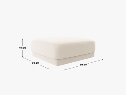 Pouf Chenille Beige Miley — Ansicht 4