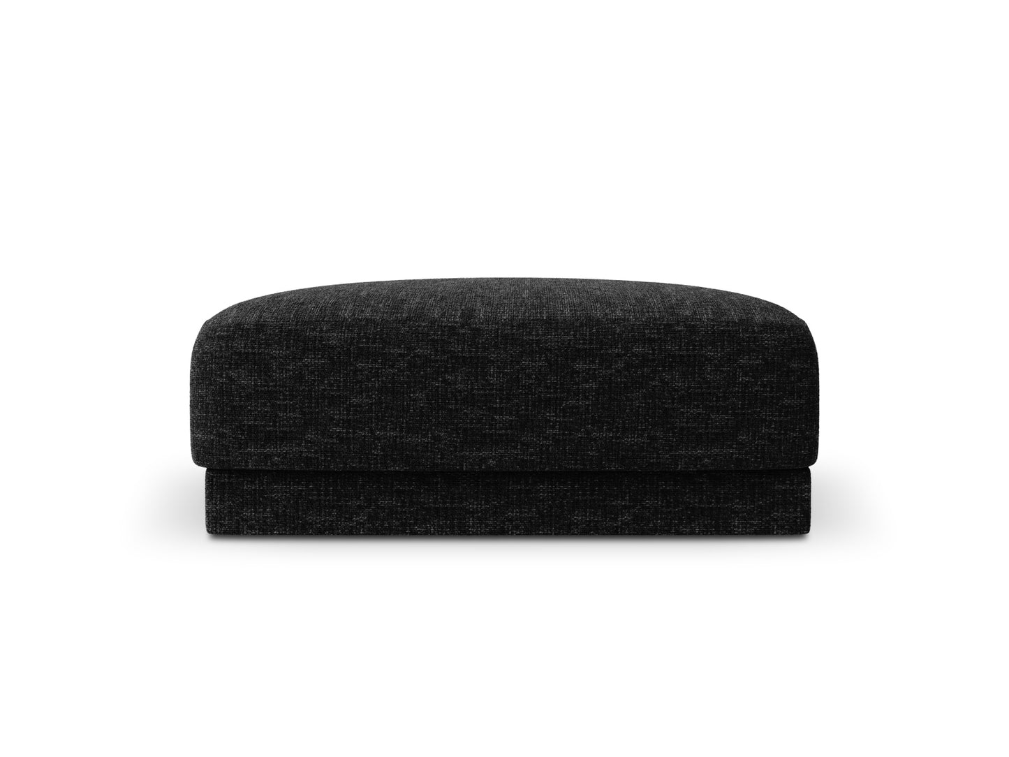 Pouf Chenille Beige Miley — Black