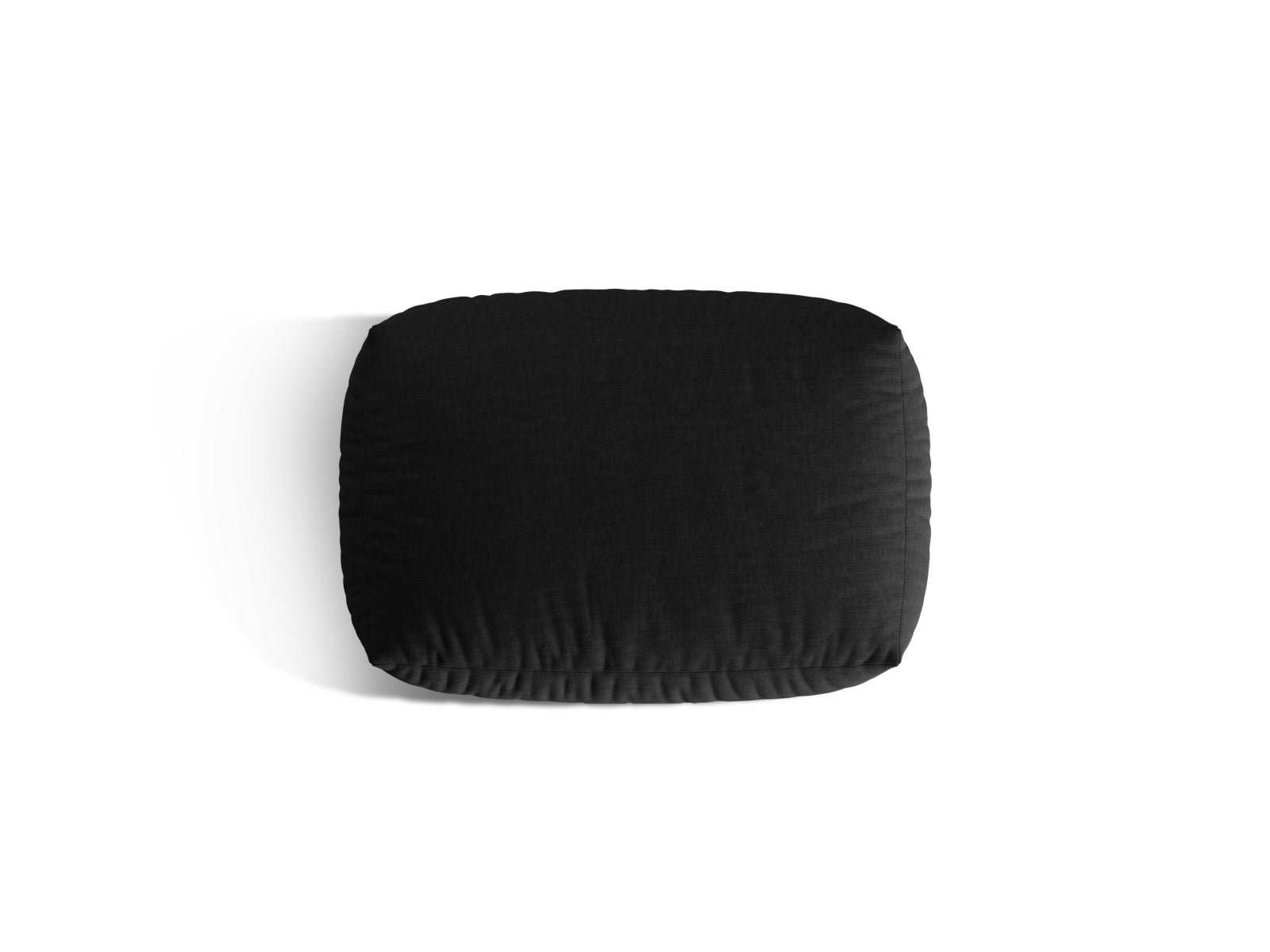 Pouf Strukturstoff Schwarz Martina — Detailansicht