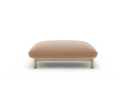 Pouf Samt Schwarz Ada — Sand