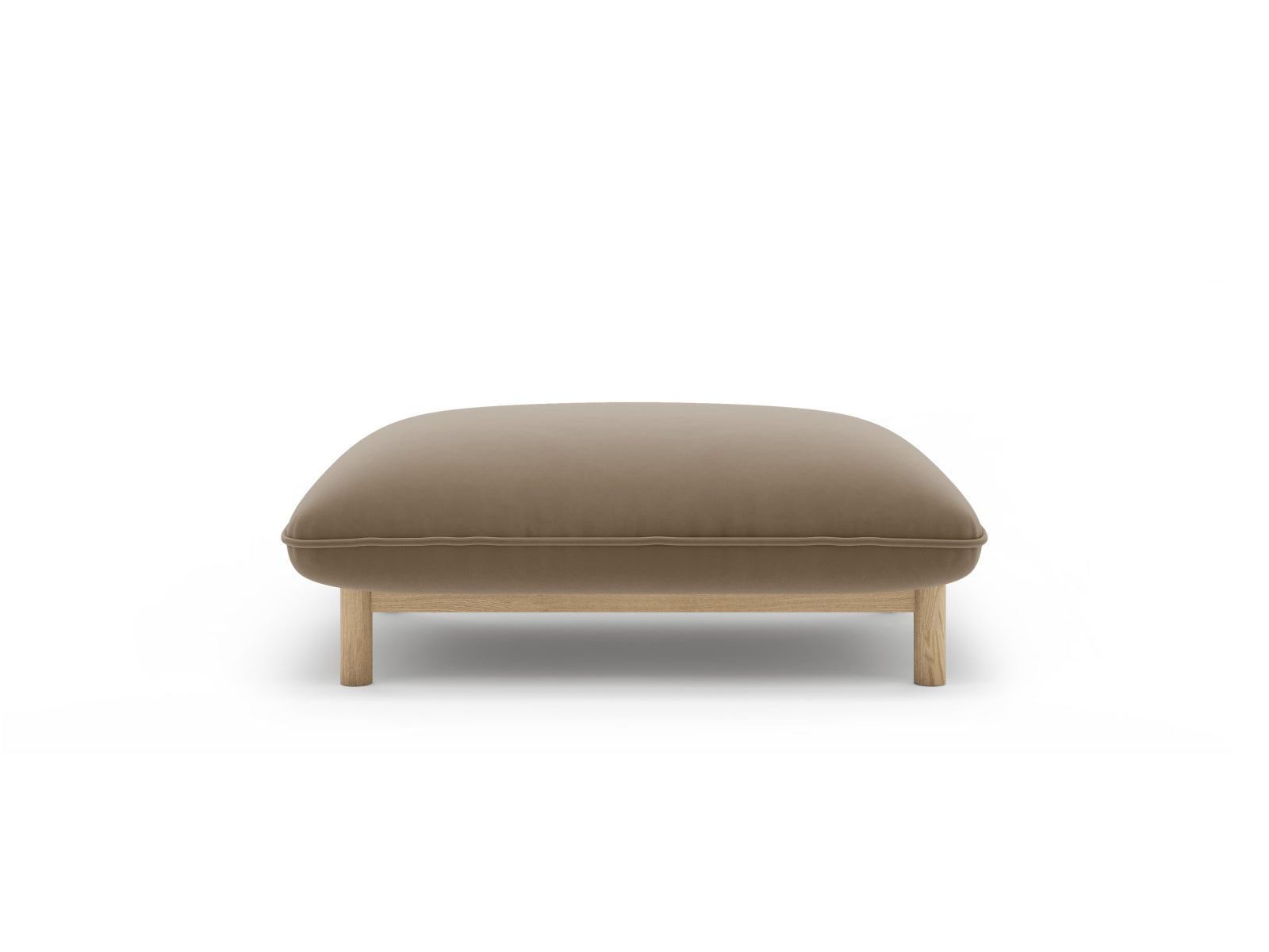 Ada Pouf, 95x65 cm — Light Brown