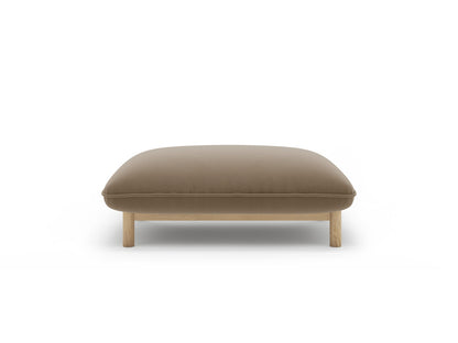Pouf Samt Schwarz Ada — Light Brown