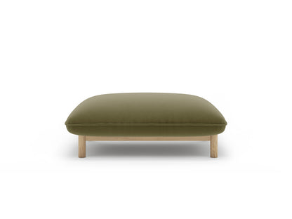 Pouf Samt Schwarz Ada — Light Green
