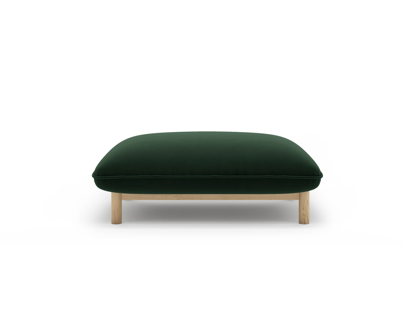 Pouf Samt Schwarz Ada — Bottle Green