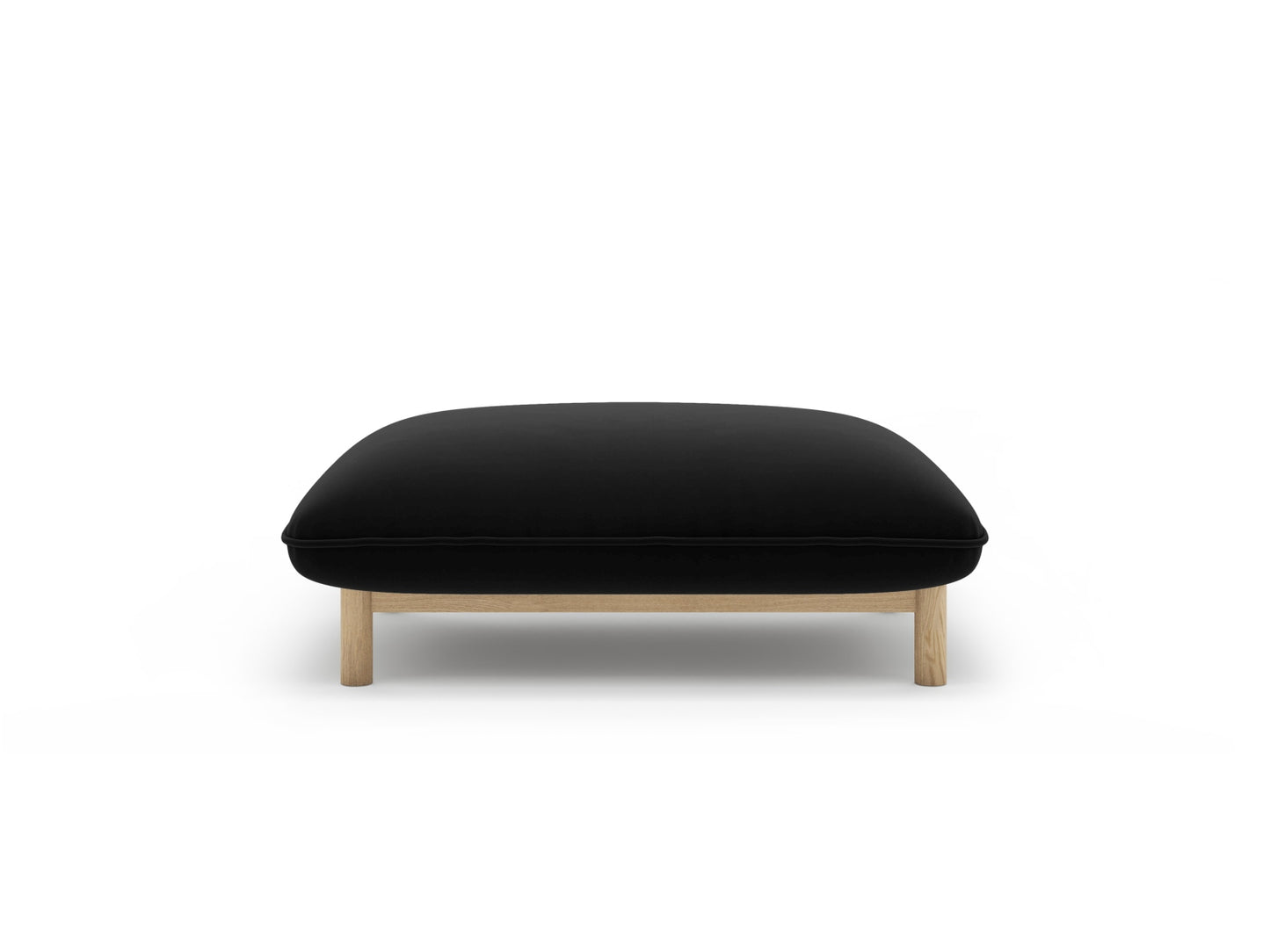 Pouf Samt Schwarz Ada — Black