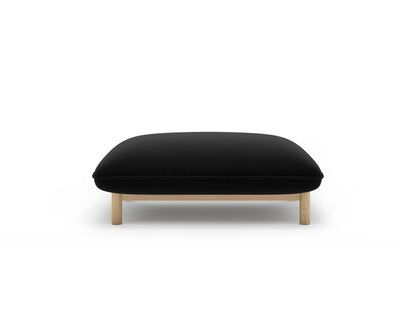 Pouf Samt Schwarz Ada — Black