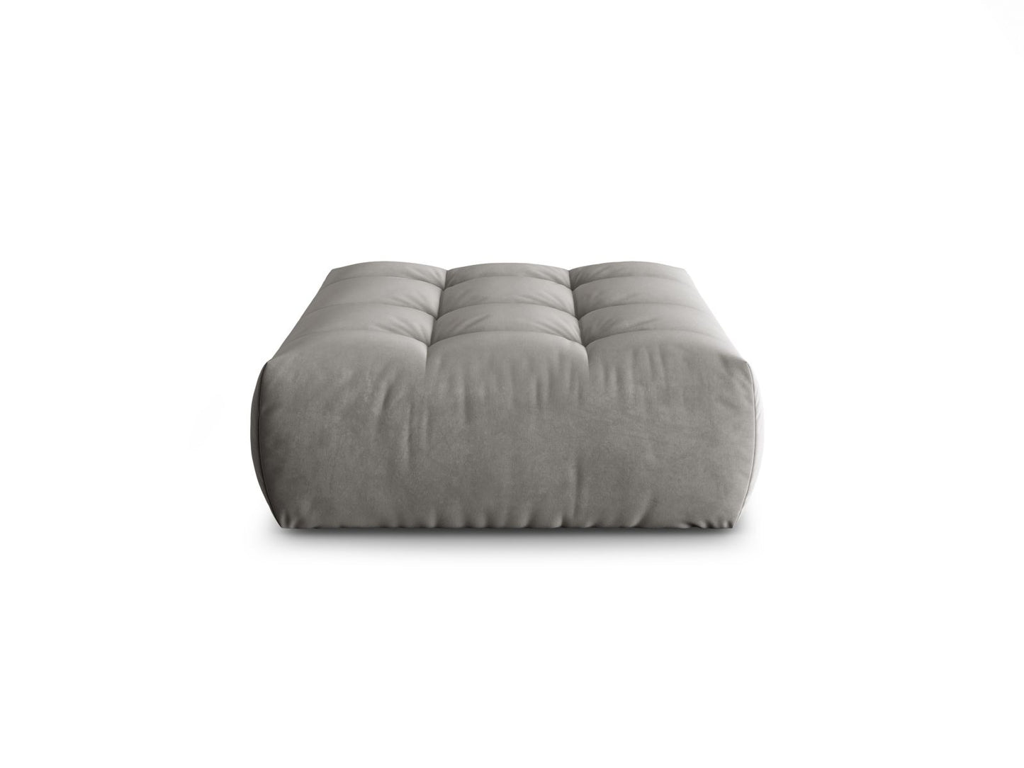 Pouf Samt Grau Bloom — Grey