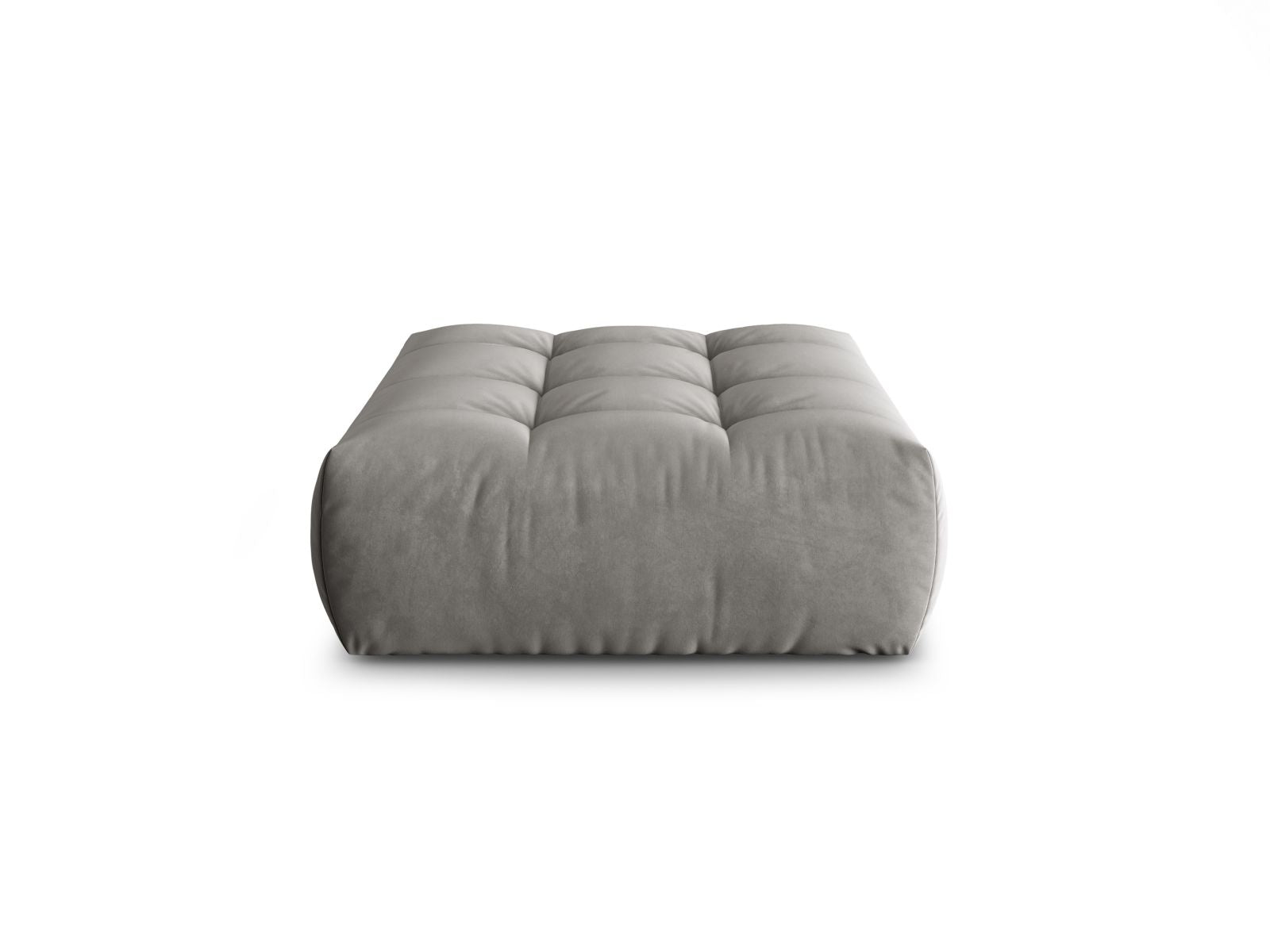 Pouf Samt Grau Bloom — Grey