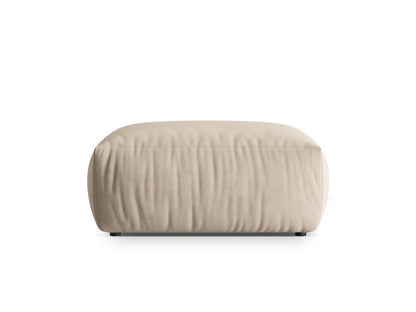 Pouf Samt Grau Chris — Light Beige