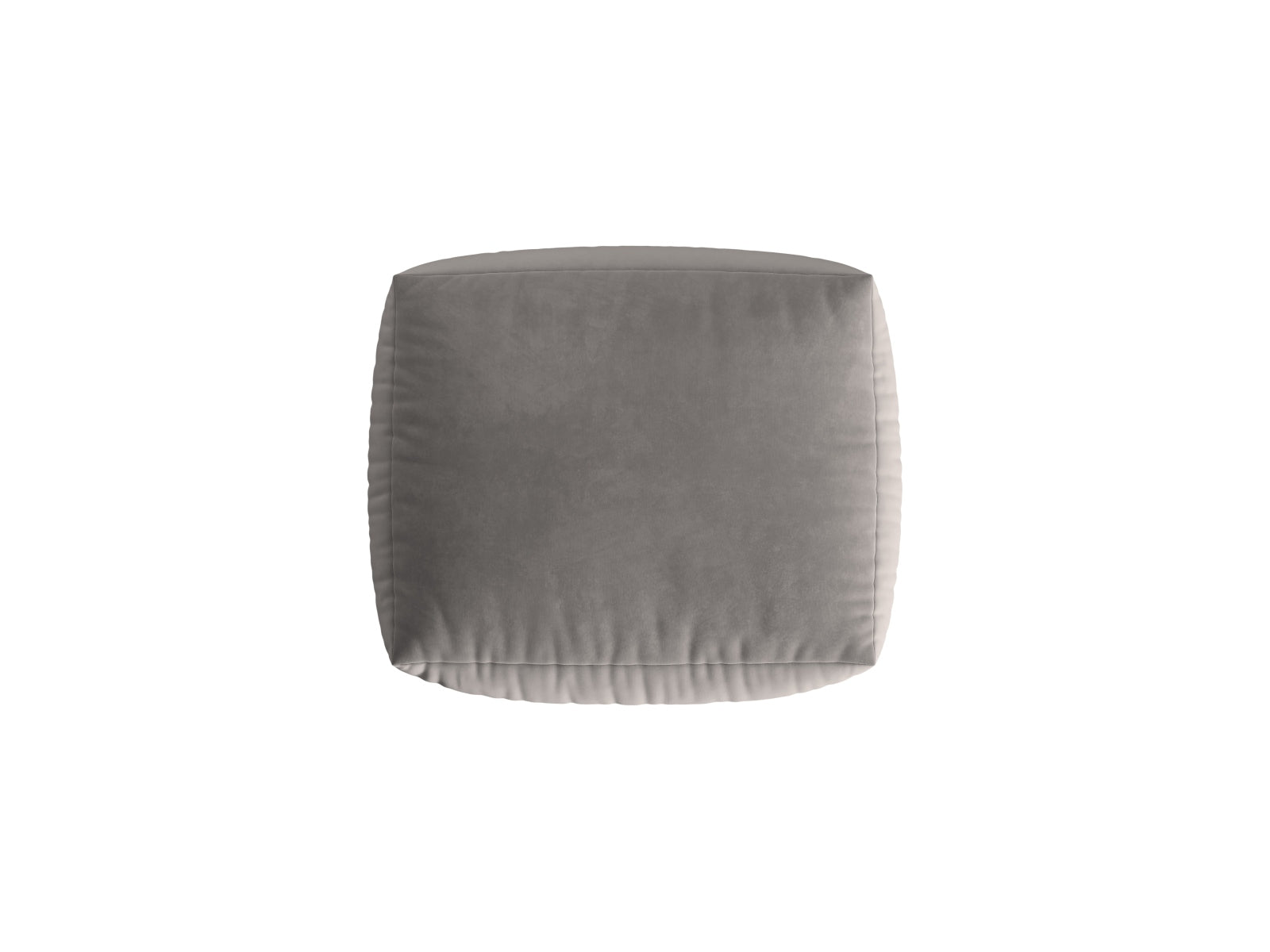 Pouf Samt Grau Chris — Detailansicht