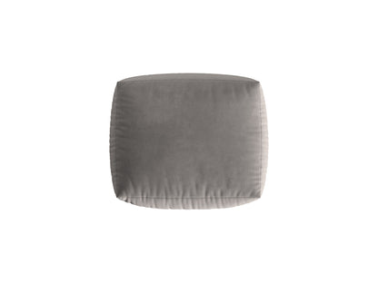 Pouf Samt Grau Chris — Detailansicht