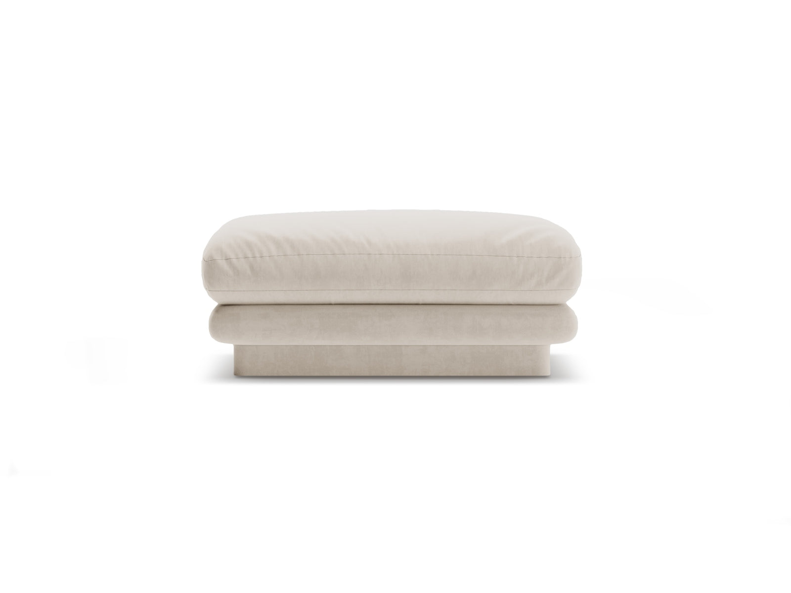 Torino Pouf, 80x80 cm — Light Beige