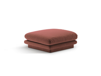 Pouf Samt Cuoio Torino — Detailansicht