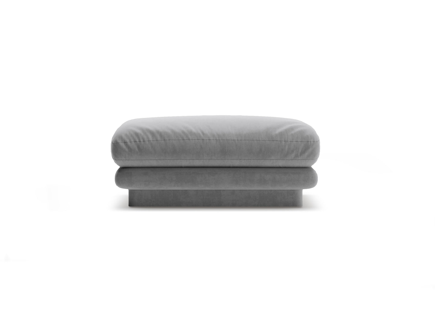 Pouf Samt Cuoio Torino — Grey