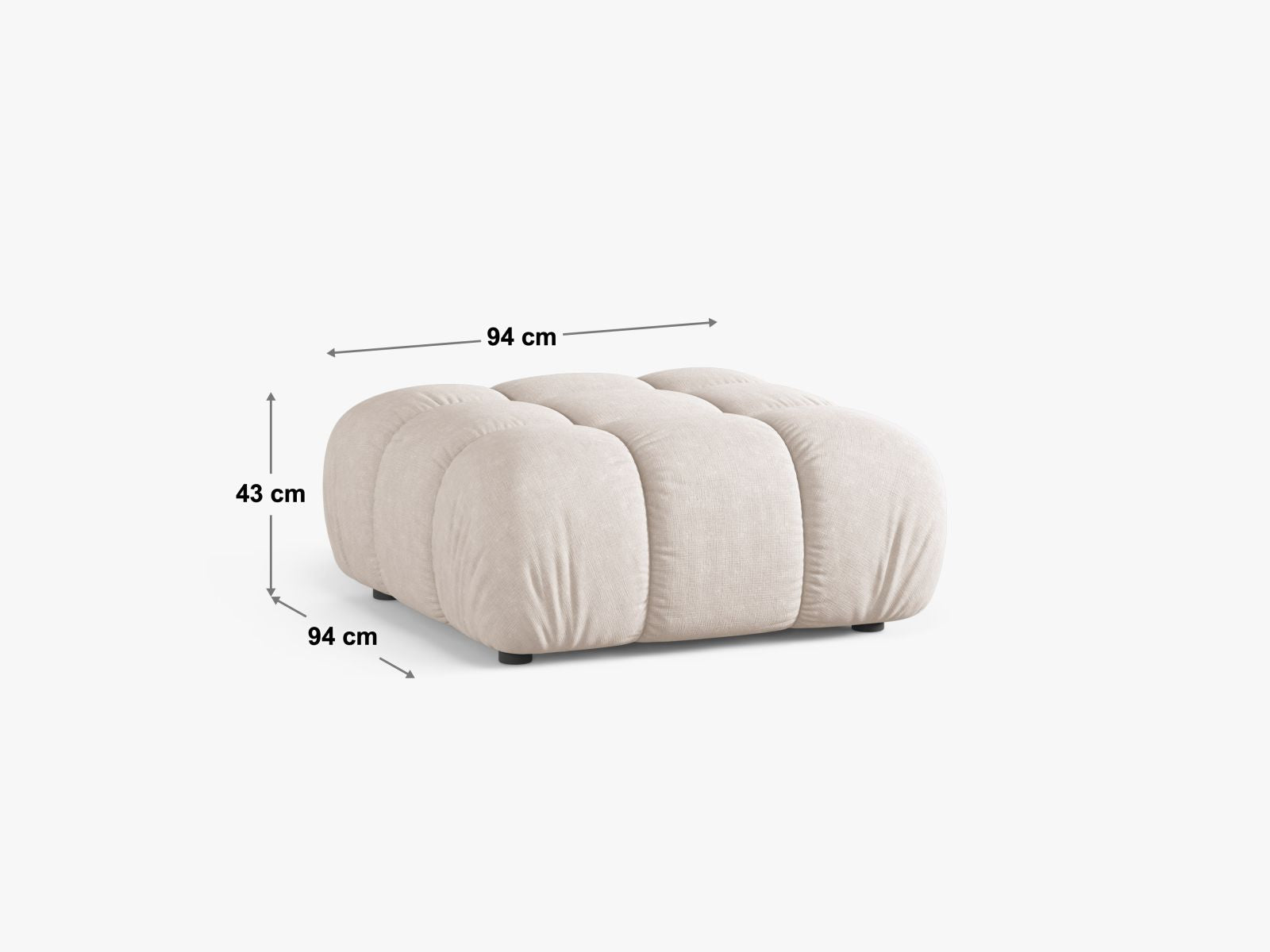 Pouf 3D Amazon Green Bellis — Ansicht 4
