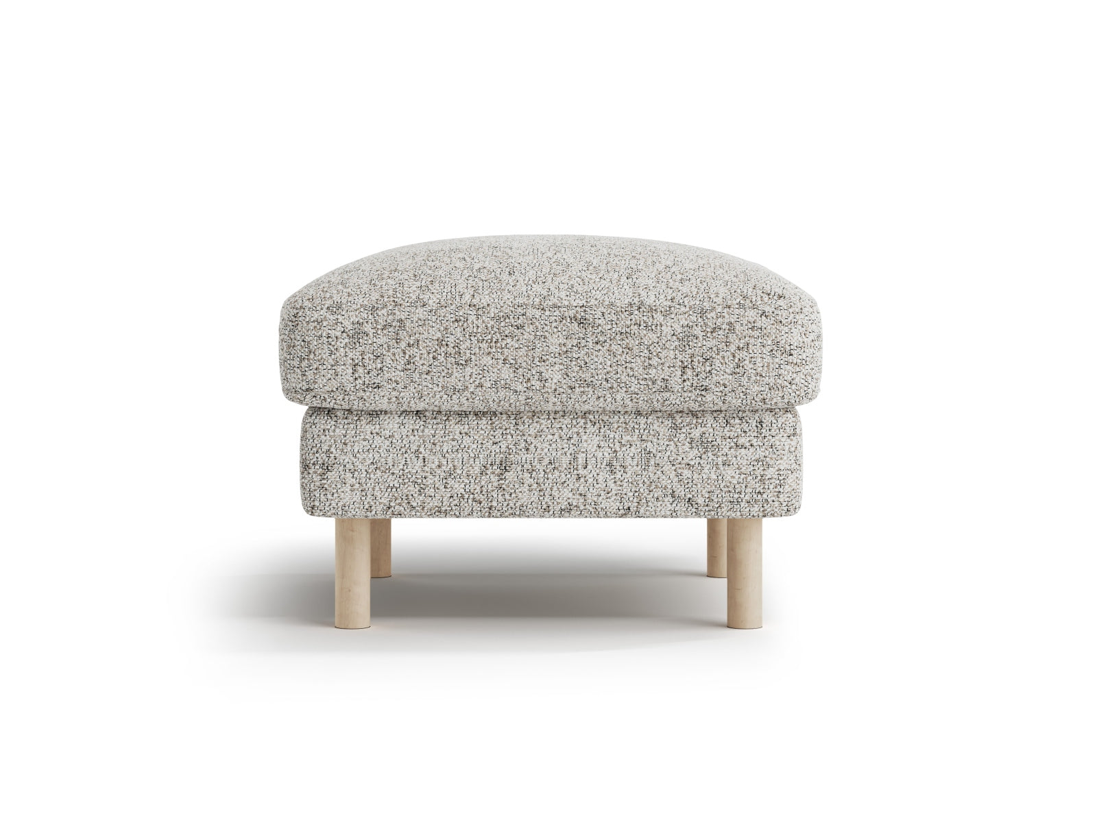 Pouf Strukturstoff Beige Melange Eden — Beige Melange