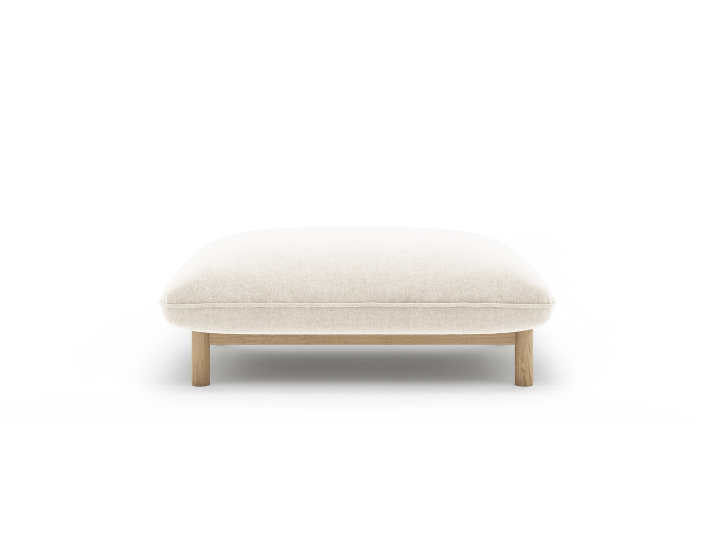 Pouf Strukturstoff Auburn Ada — Ivory