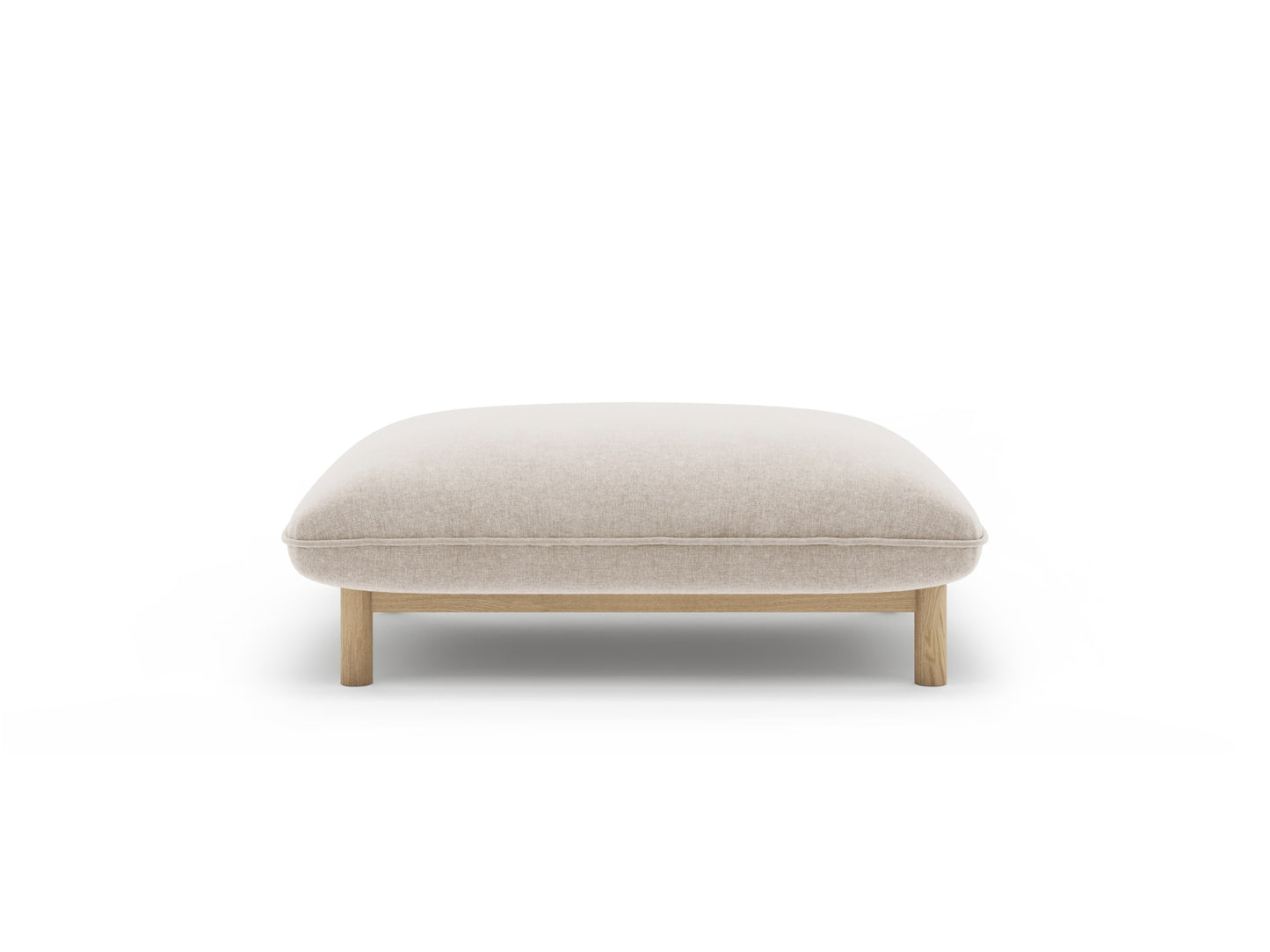 Pouf Strukturstoff Auburn Ada — Light Beige