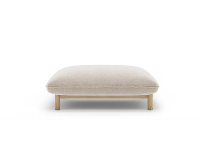 Pouf Strukturstoff Auburn Ada — Light Beige