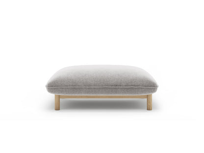 Pouf Strukturstoff Auburn Ada — Light Grey