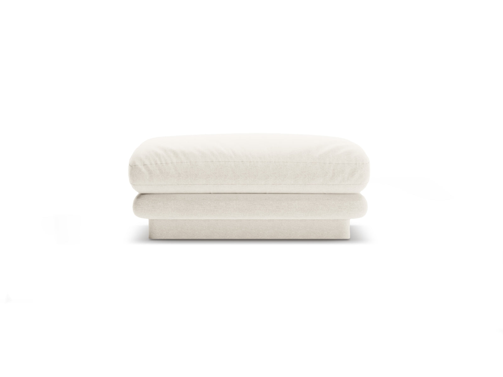 Torino Pouf, 80x80 cm — Ivory