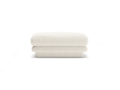 Pouf Strukturstoff Dunkelgrau Torino — Ivory