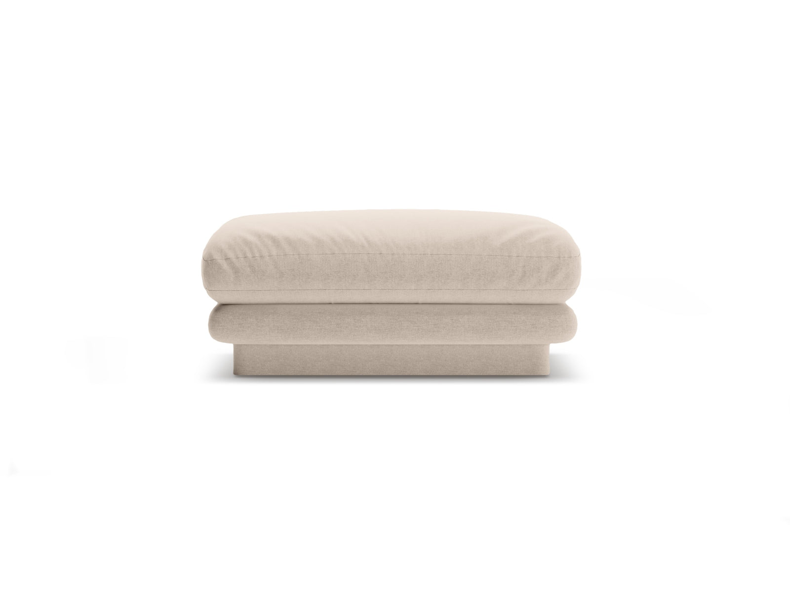 Torino Pouf, 80x80 cm — Light Beige