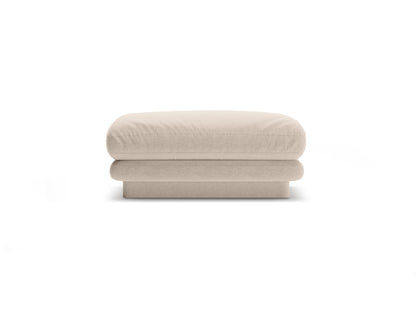 Pouf Strukturstoff Dunkelgrau Torino — Light Beige