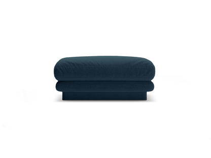 Pouf Strukturstoff Dunkelgrau Torino — Navy Blue