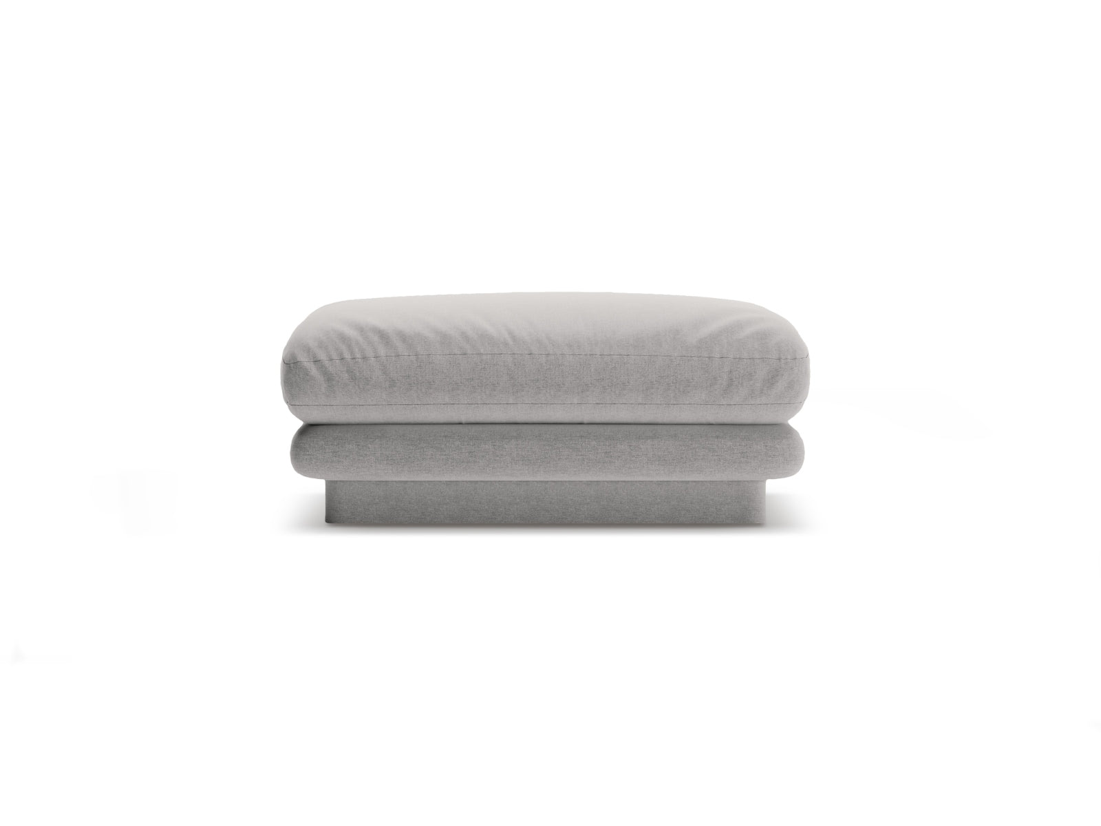 Torino Pouf, 80x80 cm — Light Grey