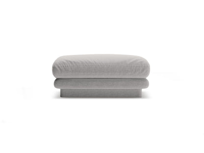 Pouf Strukturstoff Dunkelgrau Torino — Light Grey