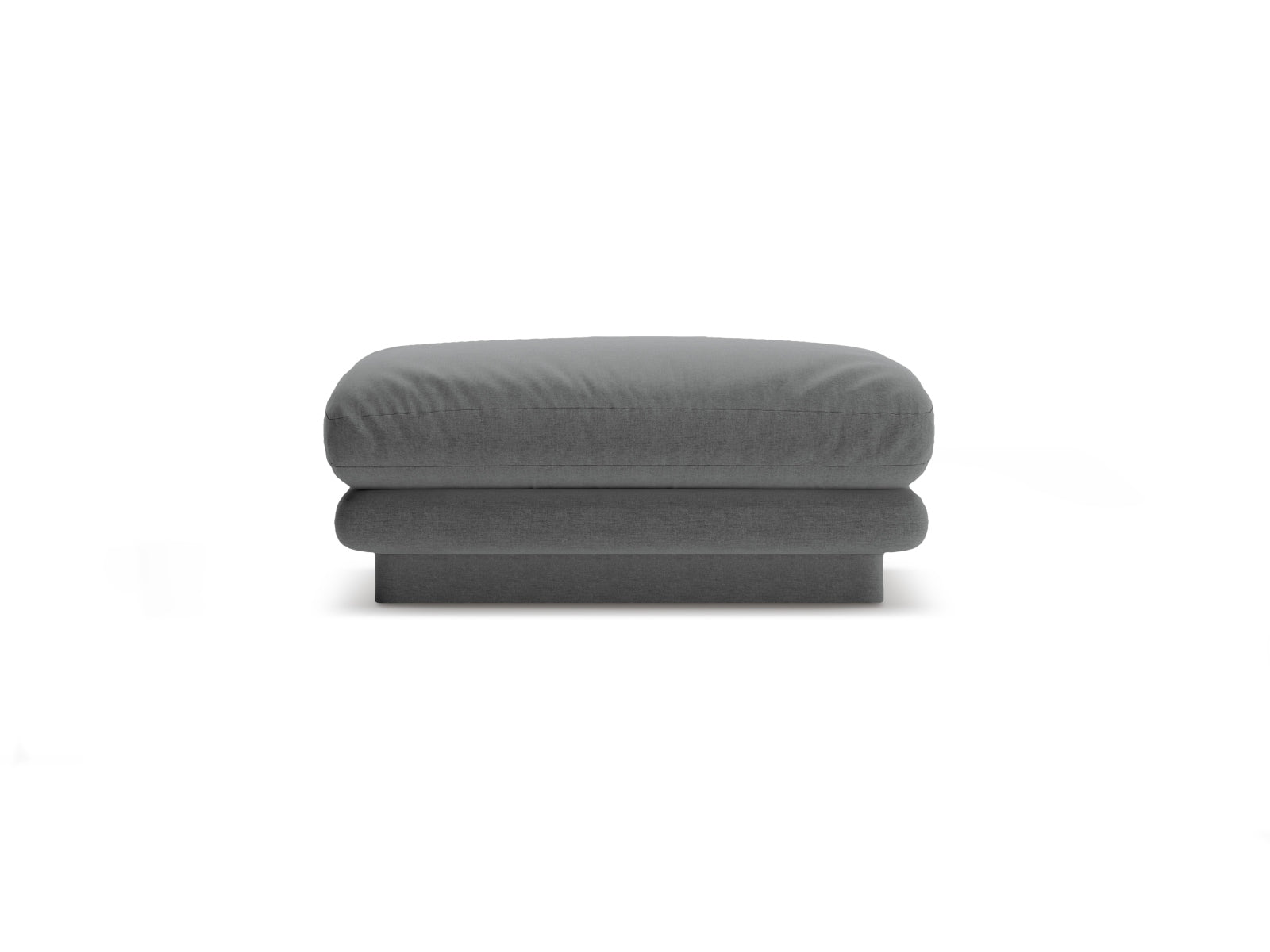 Pouf Strukturstoff Dunkelgrau Torino — Dark Grey