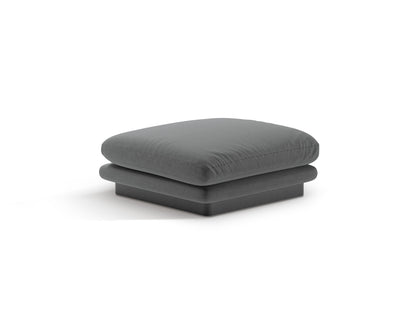 Pouf Strukturstoff Dunkelgrau Torino — Wohnbeispiel