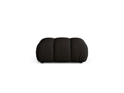 Pouf Strukturstoff Beige Bellis — Black