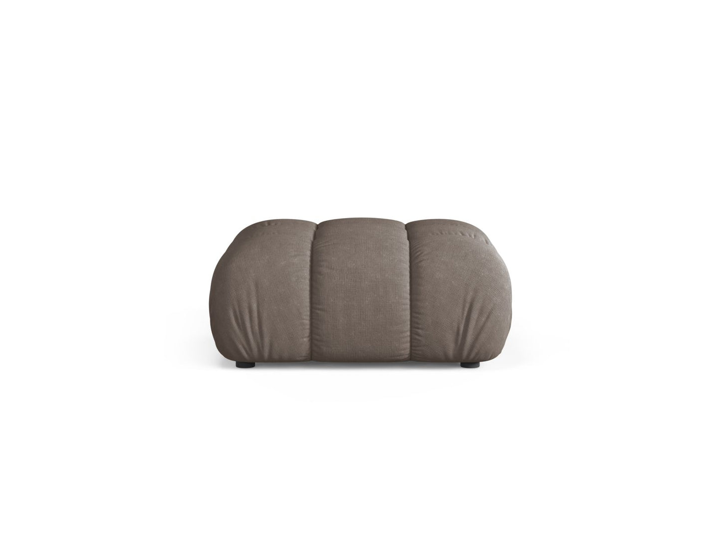 Pouf Strukturstoff Beige Bellis — Cappuccino