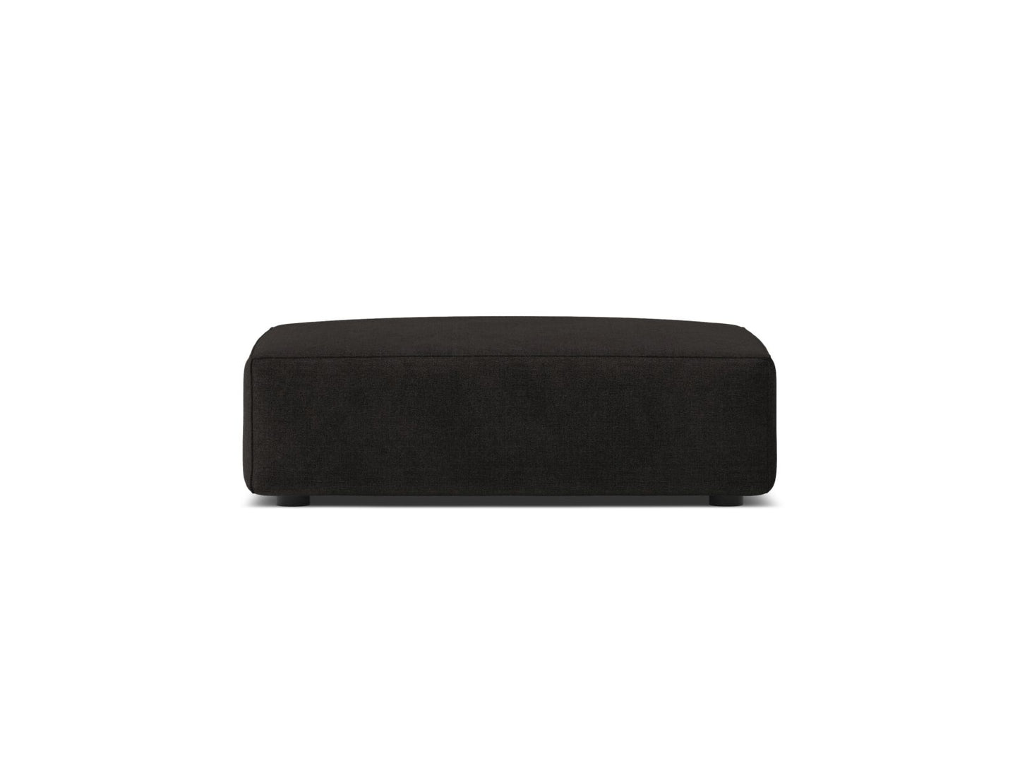 Pouf Strukturstoff Beige Jodie — Black