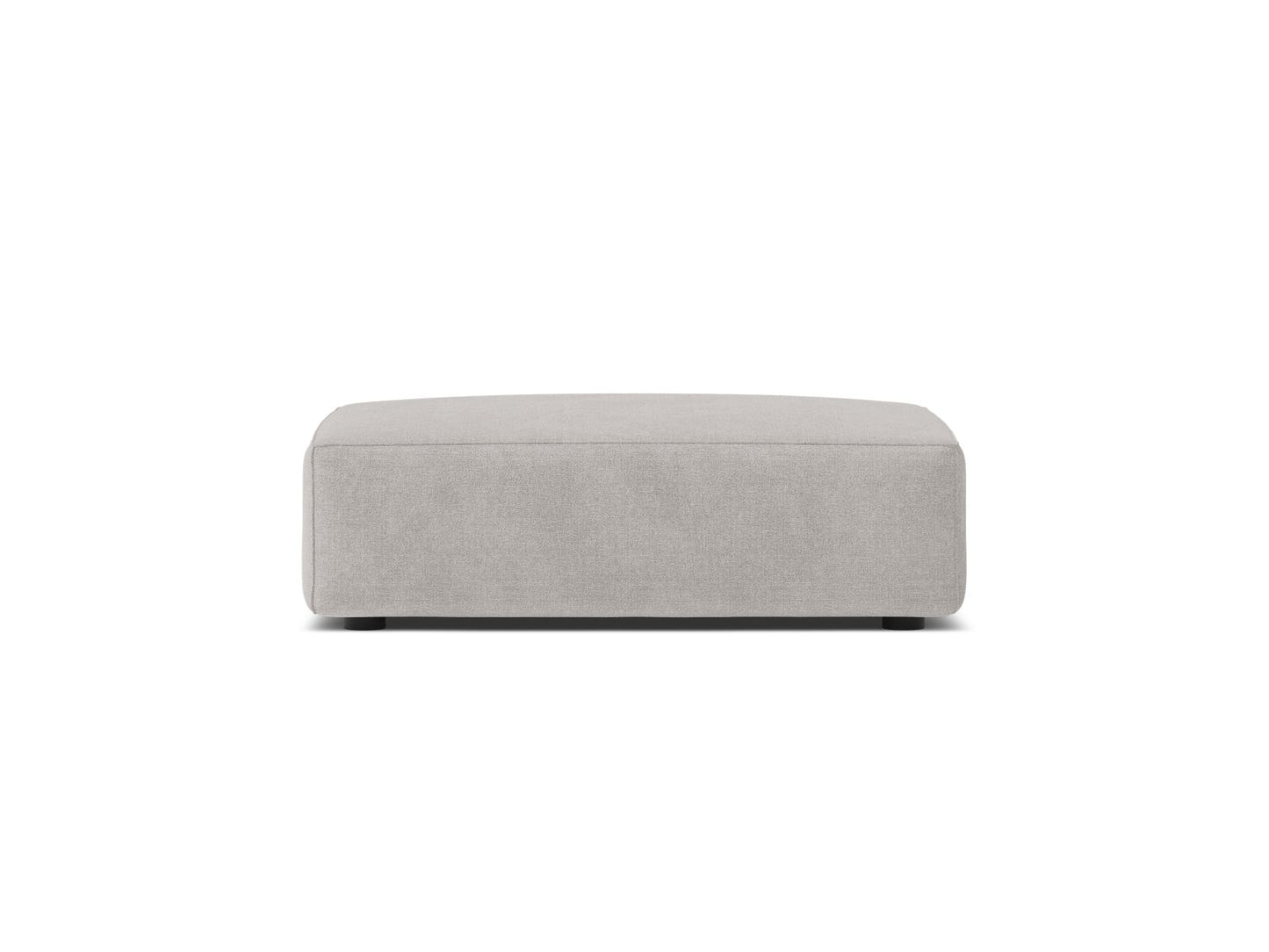 Pouf Strukturstoff Beige Jodie — Light Grey