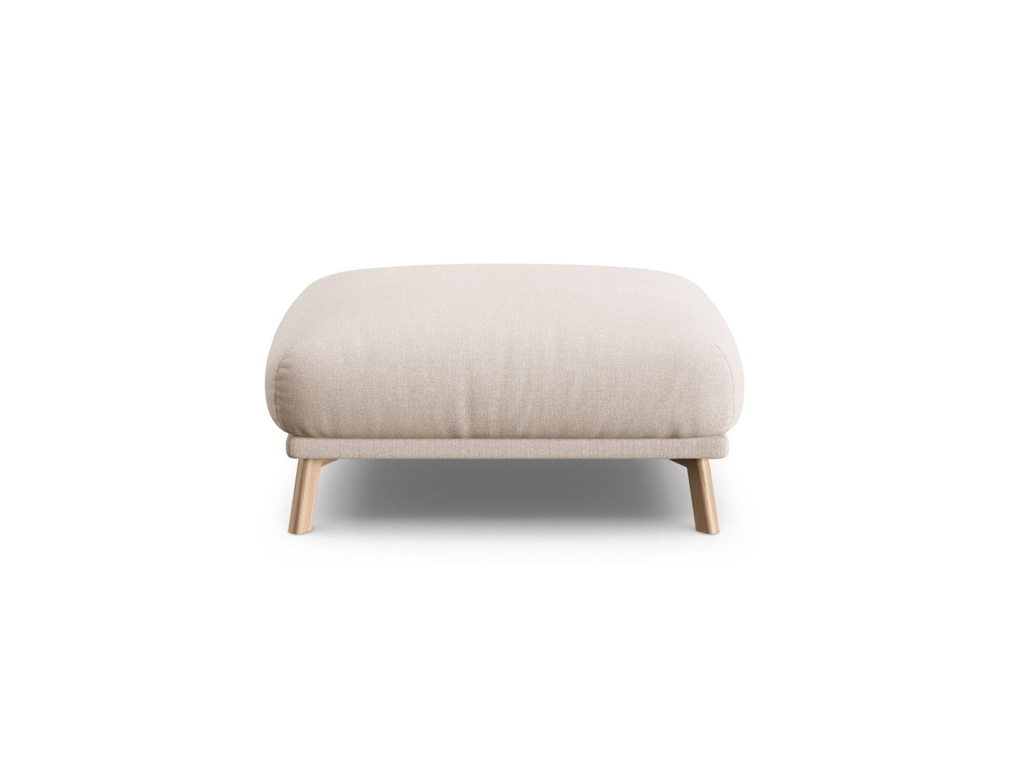 Pouf Strukturstoff Beige Naomi — Beige