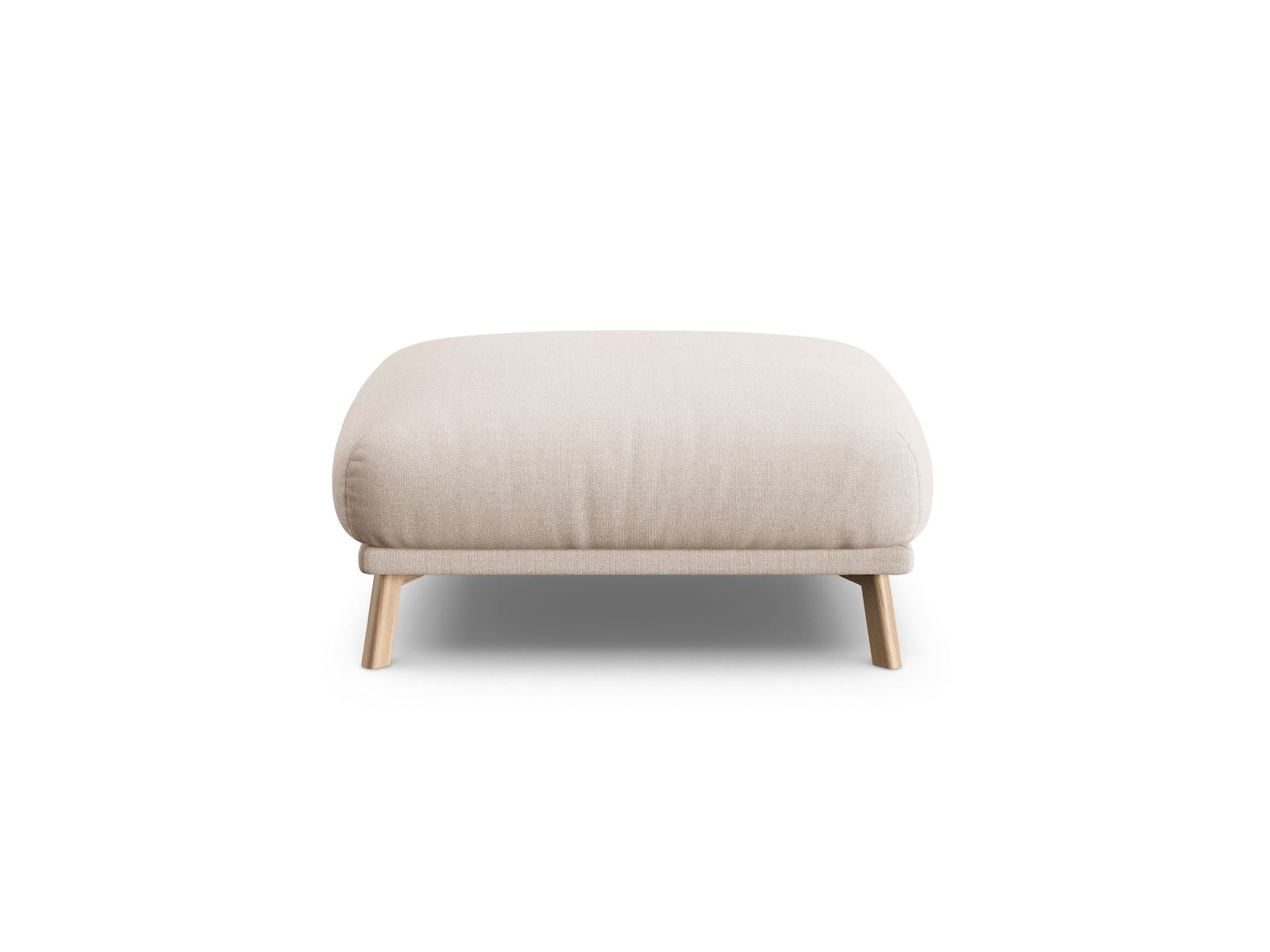 Pouf Strukturstoff Beige Naomi — Beige