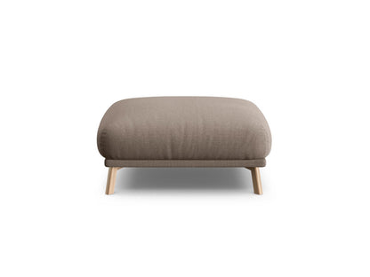Pouf Strukturstoff Beige Naomi — Cappuccino
