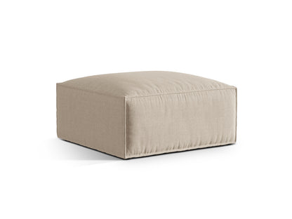 Pouf Strukturstoff Beige Nuria — Detailansicht