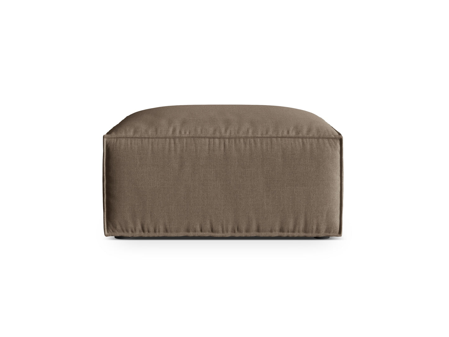 Pouf Strukturstoff Beige Nuria — Cappuccino