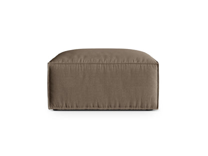 Pouf Strukturstoff Beige Nuria — Cappuccino
