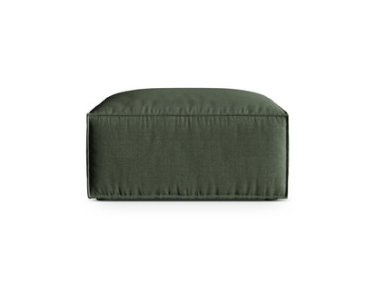 Pouf Strukturstoff Beige Nuria — Moss Green