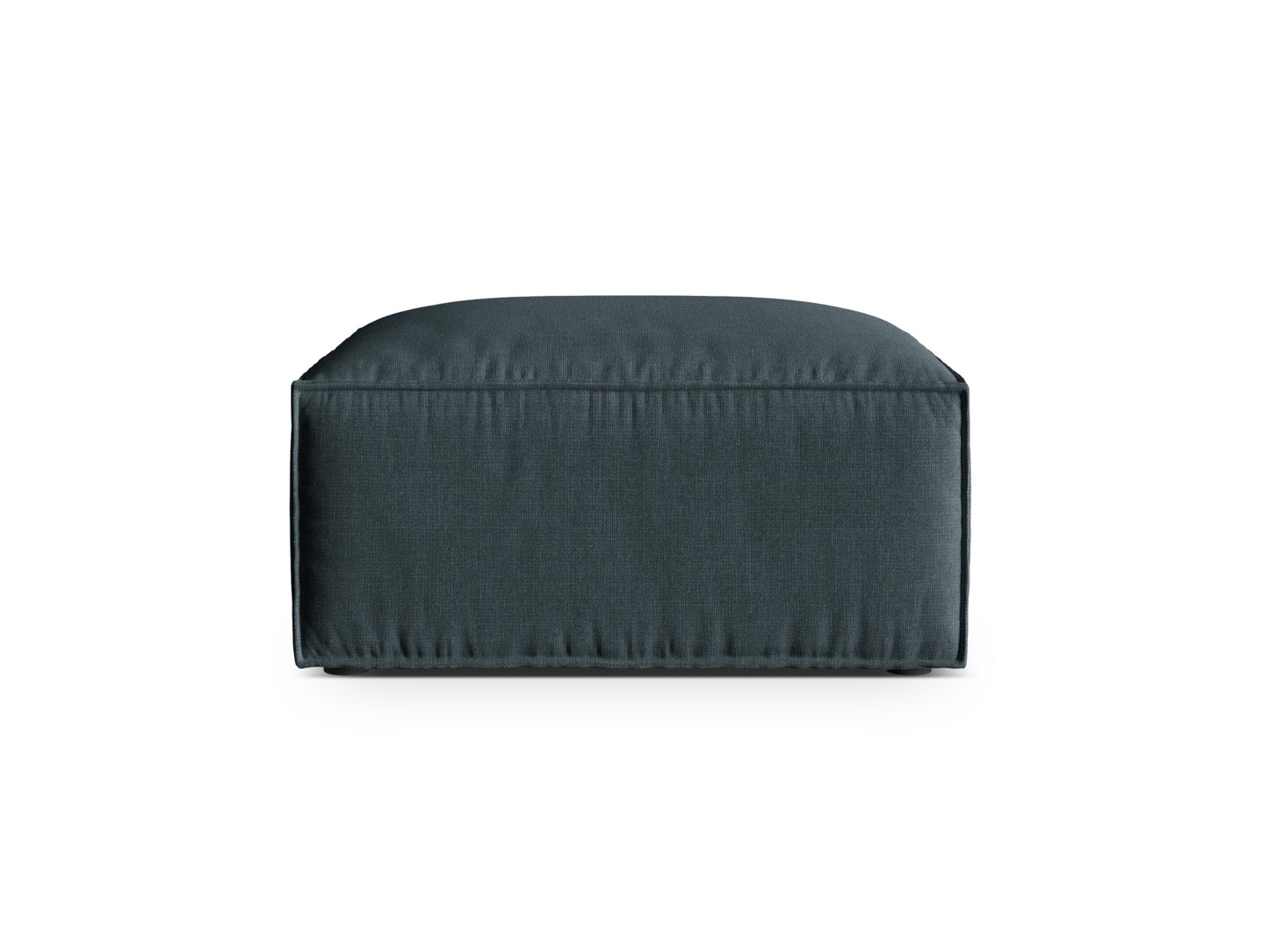 Pouf Strukturstoff Beige Nuria — Deep Petrol